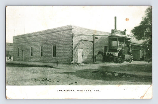 Winters California Creamery Horse Cart 1911 Postcard Divided Back Posted