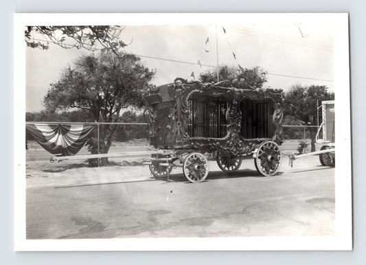 Disneyland Mickey Mouse Club Circus cage wagon parked circus prop wagon 1955 Anaheim California