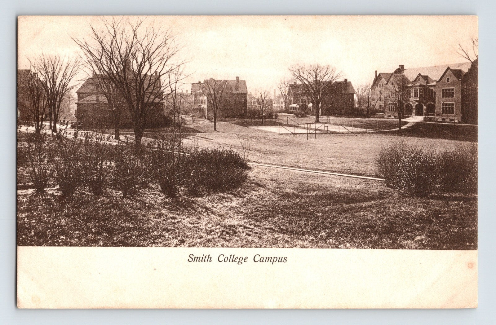 Northampton Massachusetts Smith College campus early buildings landscape 1910s postcard