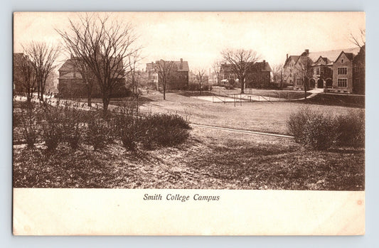 Northampton Massachusetts Smith College campus early buildings landscape 1910s postcard