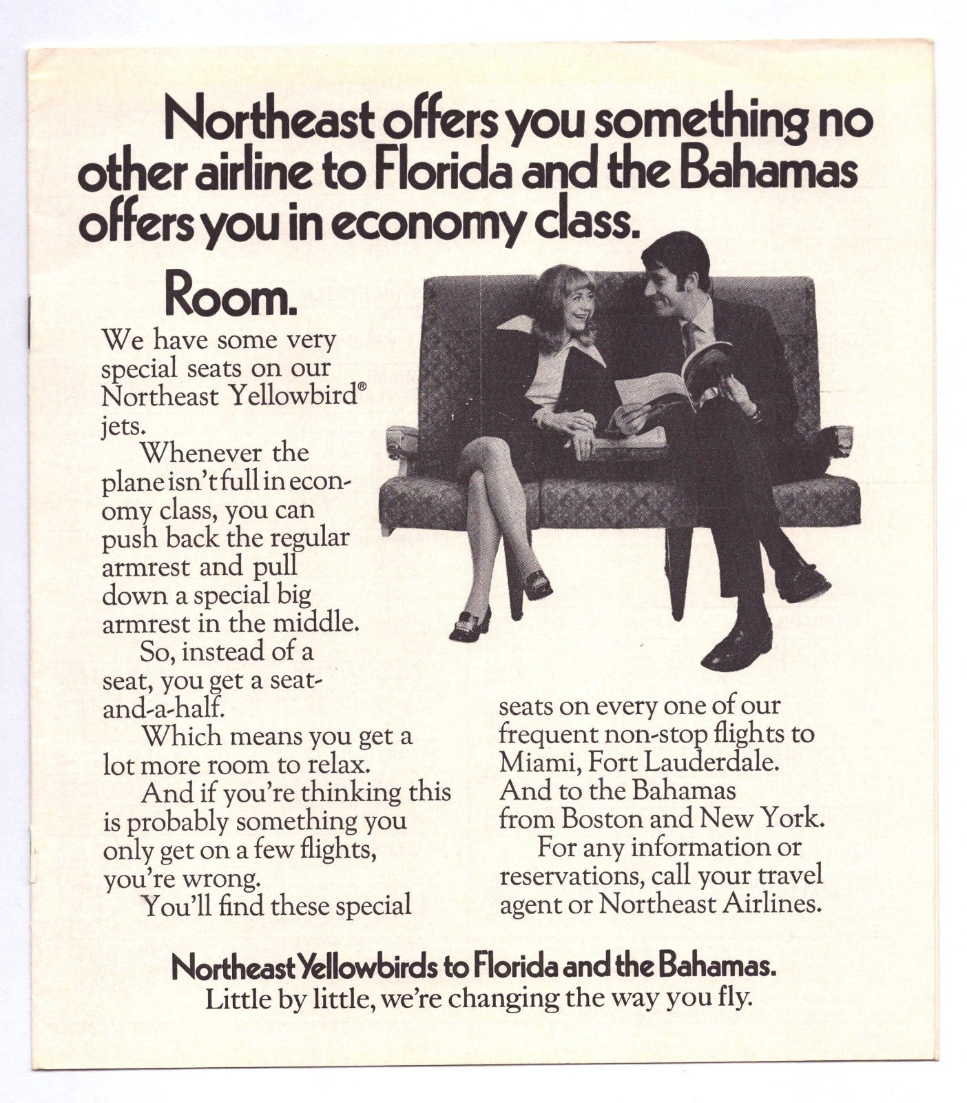 Northeast Airlines 1970 Minuteman Computer System Timetable Brochure