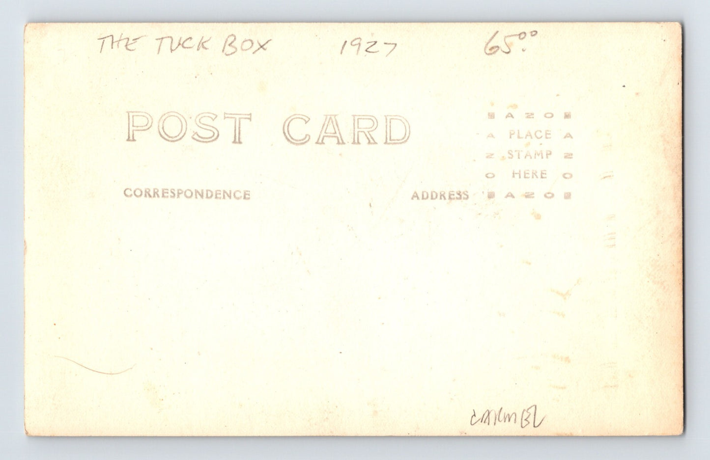 Carmel California Sallys Tuck Box Tea Room 1920s RPPC Postcard Unposted AZO
