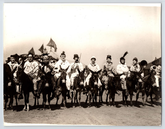 Sells Floto Circus Clowns 1940s Photo Riding Mule Brigade 8 x 10