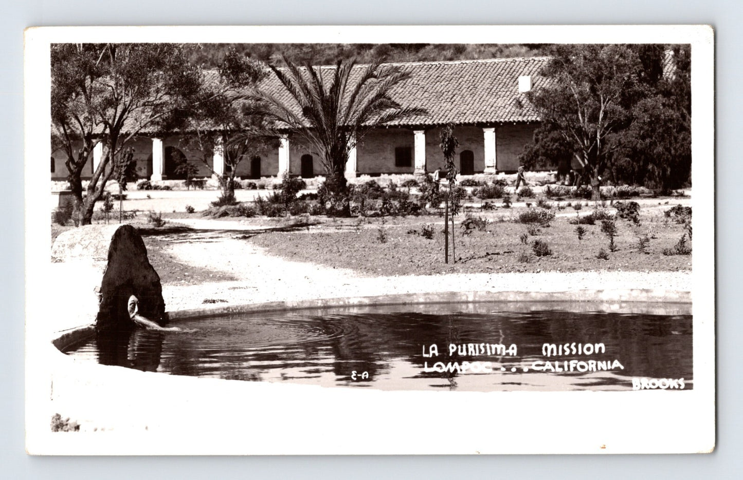 Lompoc California La Purisima Mission Concepcion 1930s RPPC Postcard Unposted
