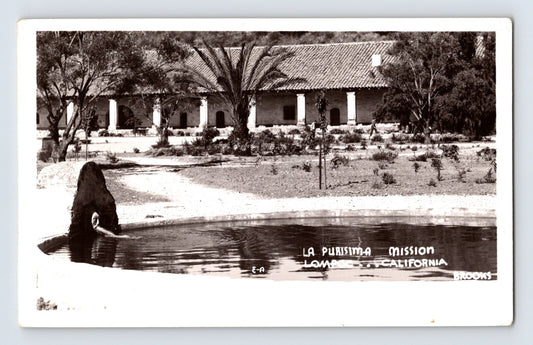 Lompoc California La Purisima Mission Concepcion 1930s RPPC Postcard Unposted