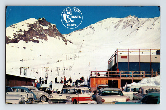 Mount Shasta California Ski Bowl Resort 1960s Postcard Unposted Chrome