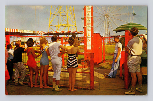 Norfolk Virginia Ocean View amusement park ferris wheel swimsuits 1960s postcard