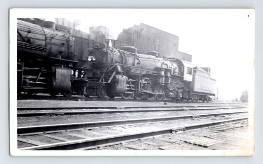 Lehigh Hudson River Railroad steam locomotive yard tracks 1940s photo