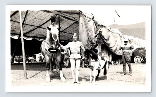 Arthur Konyot 1940s Photo Circus Performer Giant Miniature Horse 3.5 x 6