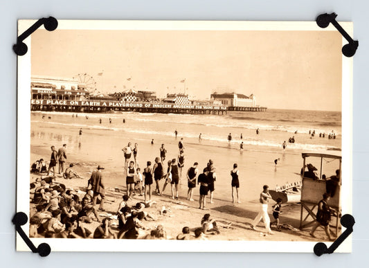 Atlantic City New Jersey Beach Amusement Rides Antique Photo 4 x 6