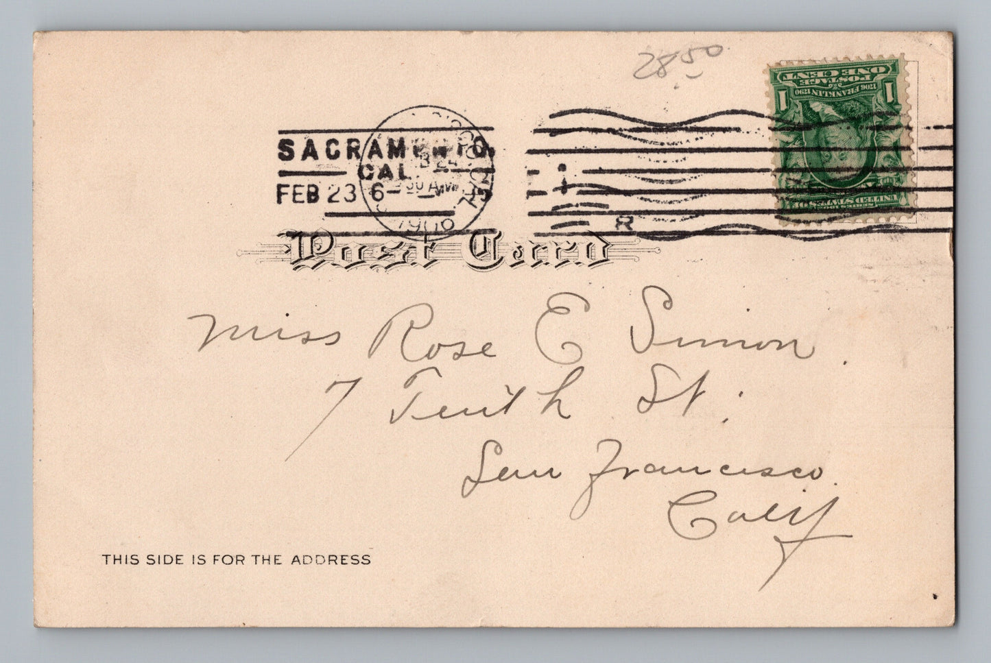 Mount Shasta California Shasta Springs Railroad Train 1906 Postcard Posted Undivided