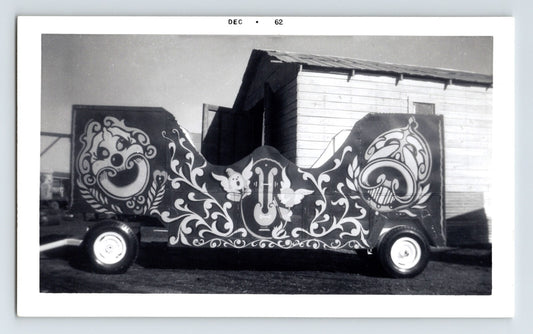 Kelly Miller Circus band chariot trailer ornate musical motifs Hugo Oklahoma 1962 photo