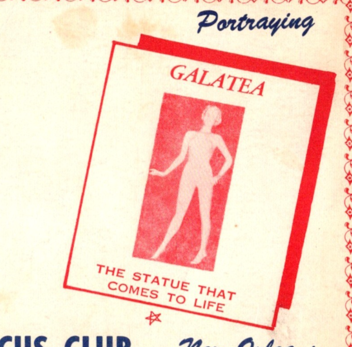 New Orleans Louisiana Circus Club Risque Burlesque 1950s Postcard Unposted