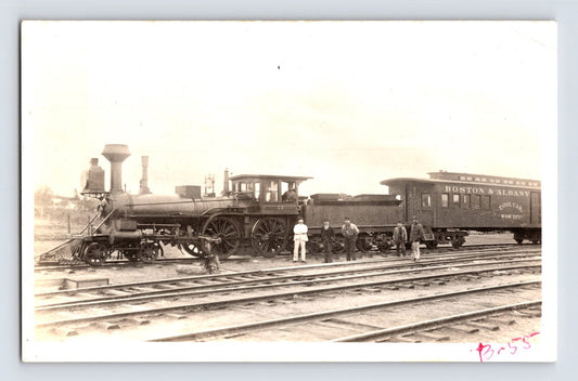 Boston Albany Railroad Train Tool Car 1940s RPPC Postcard Unposted AZO