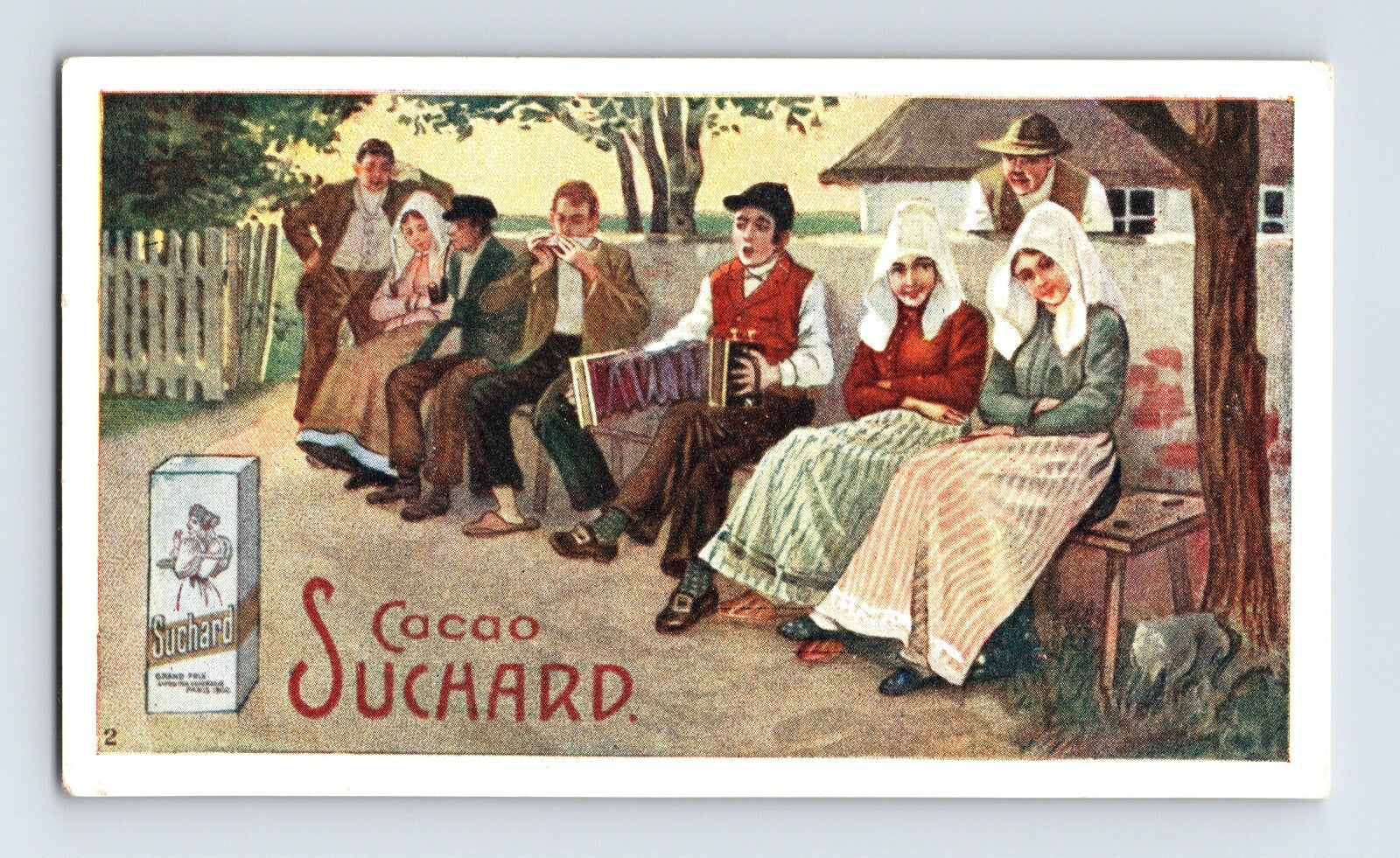 Chocolat Suchard trade card accordion folk musicians European scene