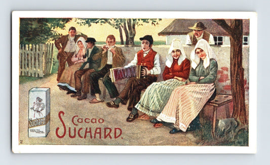 Chocolat Suchard trade card accordion folk musicians European scene