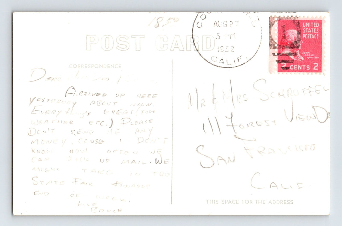 Courtland California Steamboat Slough Draw Bridge 1952 Postcard RPPC Postedd