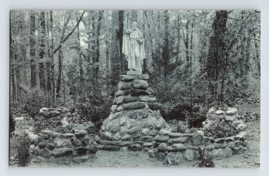 Lake Ronkonkoma New York Cenacle Convent Regis Shrine statue wooded setting 1930s postcard
