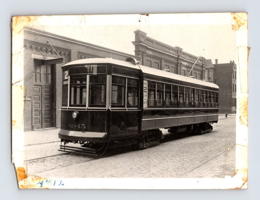 Philadelphia Pennsylvania Route 2 streetcar 6045 trolley outside brick car barn cobblestone street circa 1912