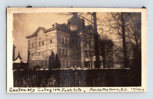 Hackettstown NJ Centenary Collegiate Institute Winter 1919 Photo - 2.75 x 4.25