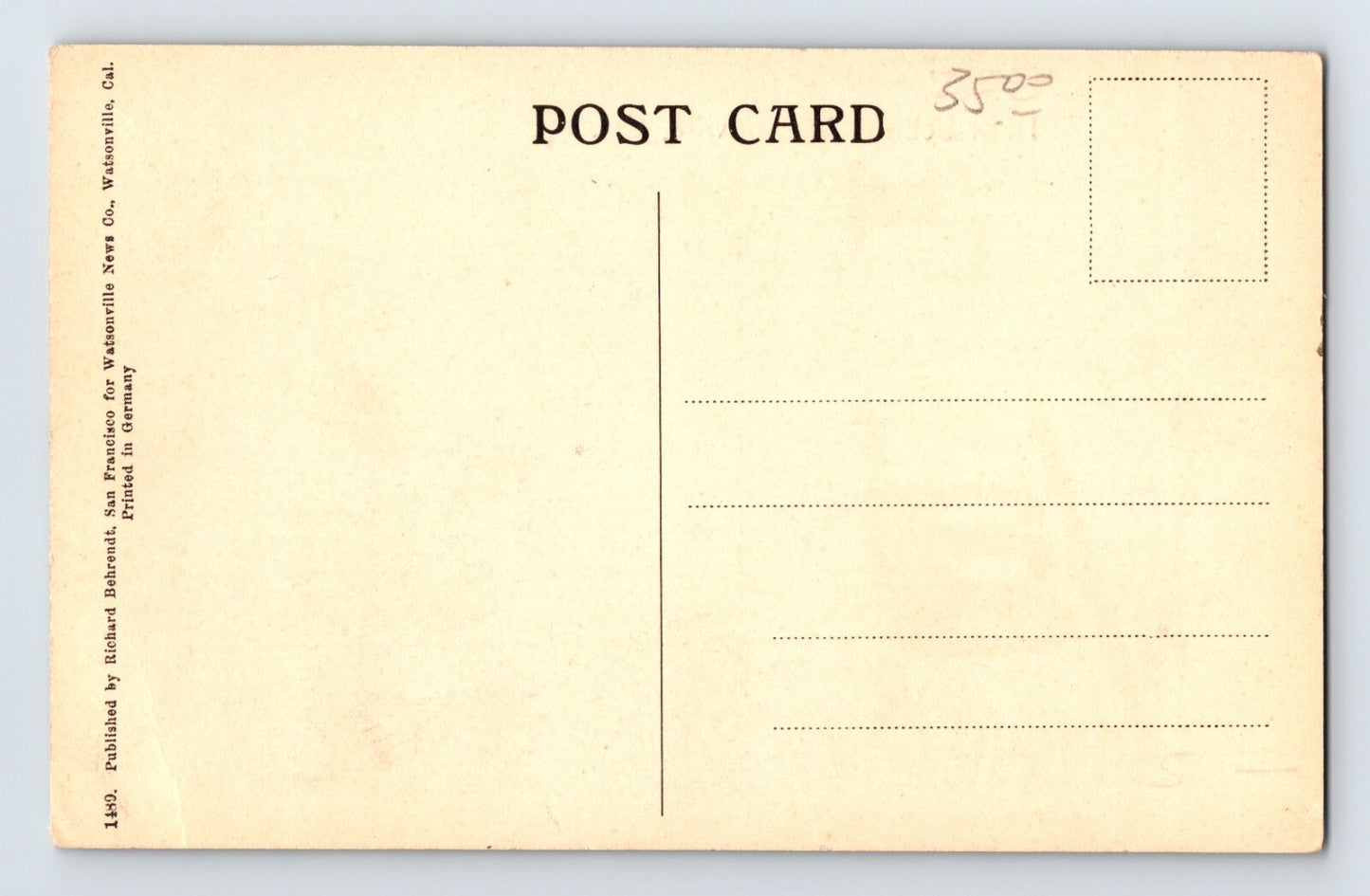 Watsonville California High School 1910s Postcard Unposted Divided Back