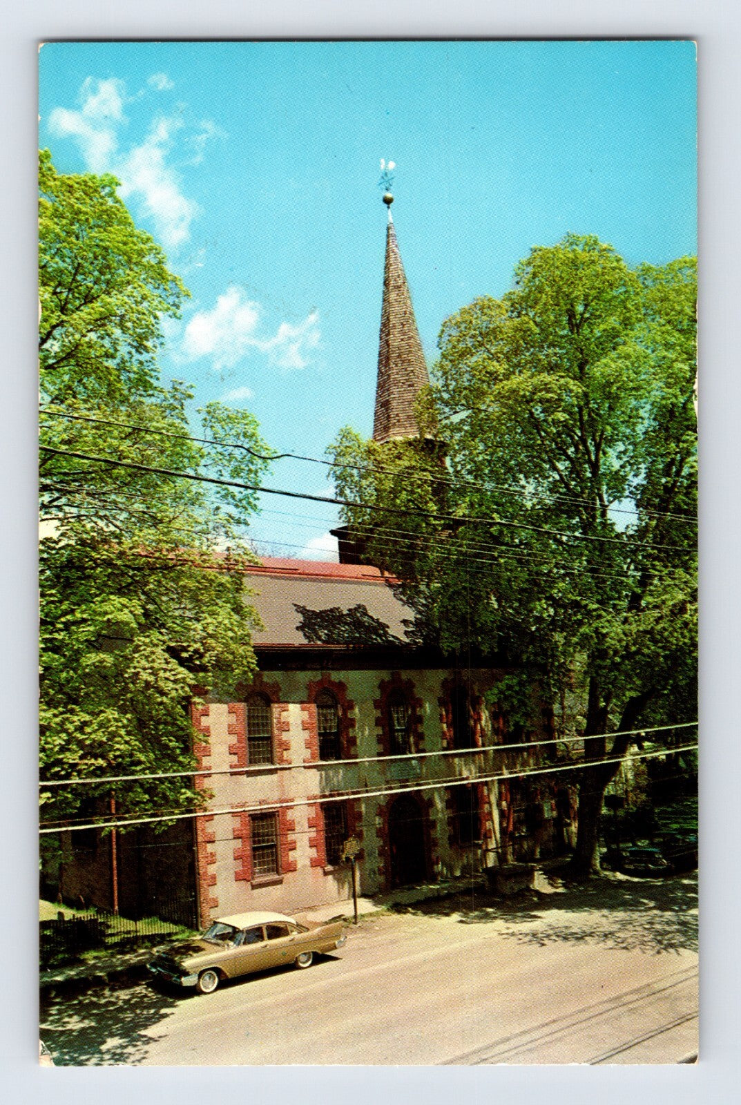 Fishkill New York Old Dutch Church Plymouth Savoy 1960s Postcard Unposted