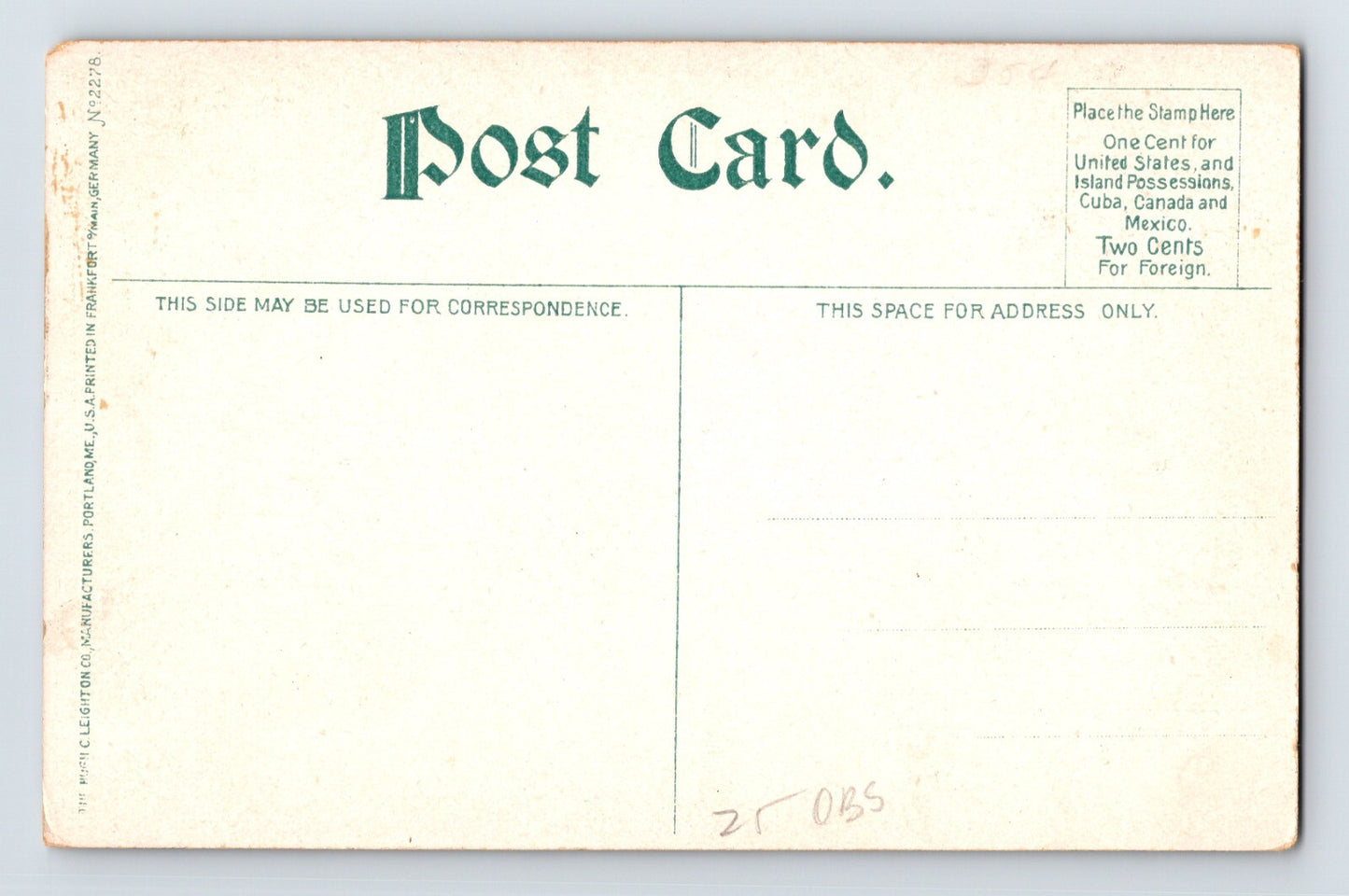 Huntington Maine Russell Bangor Aroostook Railroad 1910s Postcard Unposted