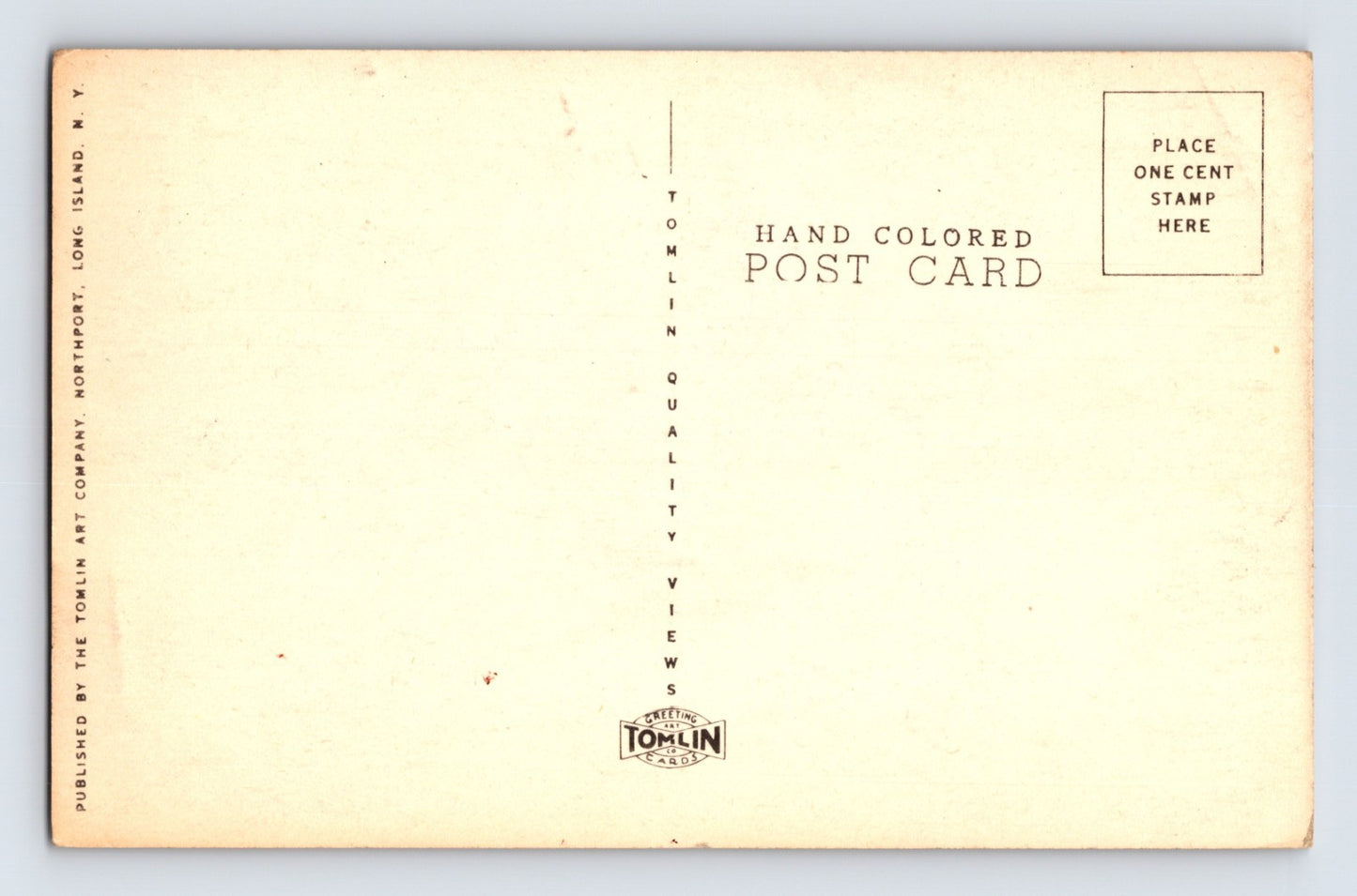 East Hampton New York Town Pond 1920s Postcard Unposted Hand Colored