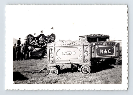 King Cristiani Circus Pony Cage Band Wagon 1940s Photo 5 x 3.5