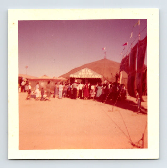 Cristiani Brothers Circus tent entrance crowd waiting 1960s photo