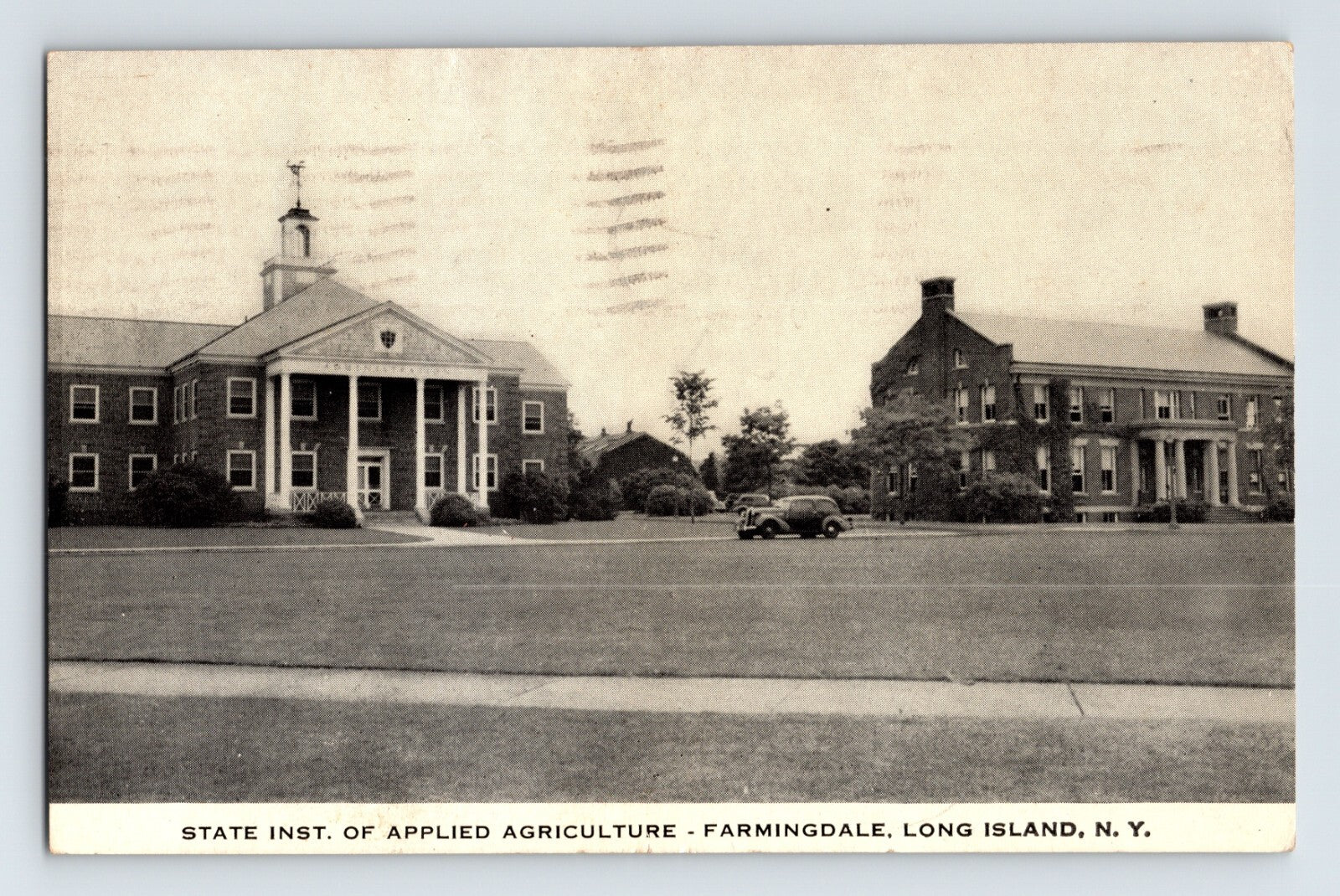 Postcard New York Long Island Farmingdale Institute Applied Agriculture 1942