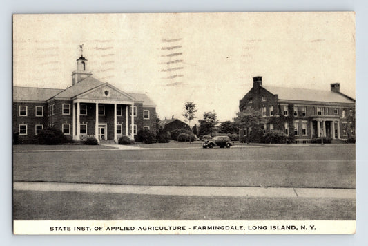 Postcard New York Long Island Farmingdale Institute Applied Agriculture 1942