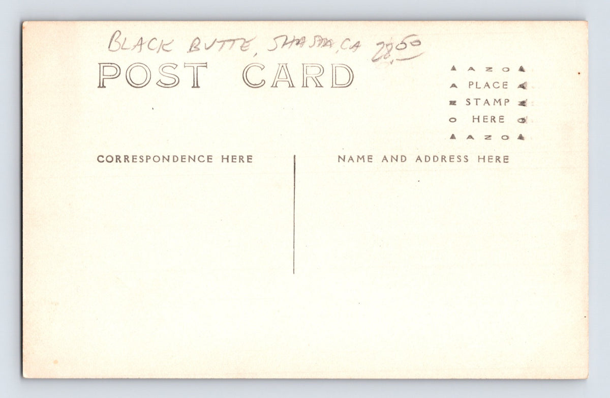 Black Butte California 1910s RPPC Postcard Unposted Divided Back