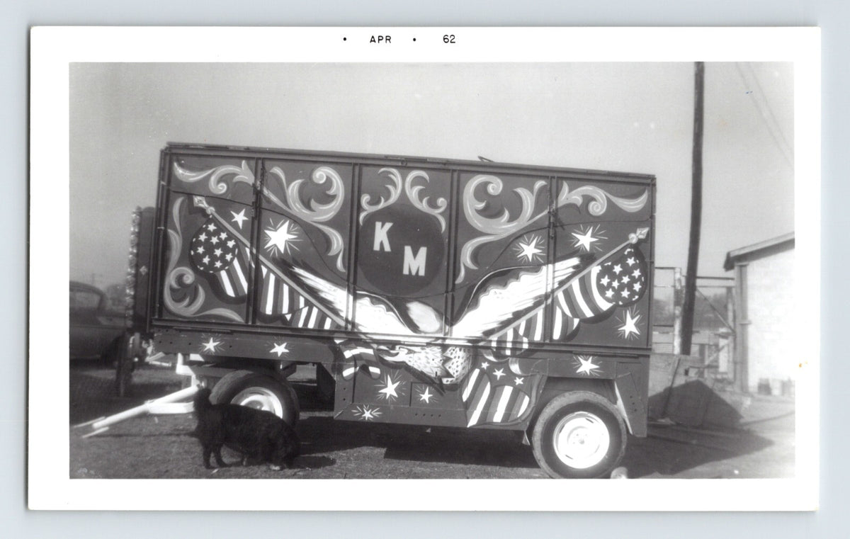 Kelly Miller Circus calliope wagon 1962 vintage photo closed parade wagon musical organ trailer