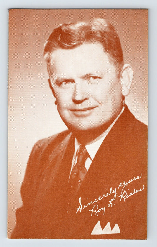 Tulare California Roy Riales portrait campaign postcard 1960s 