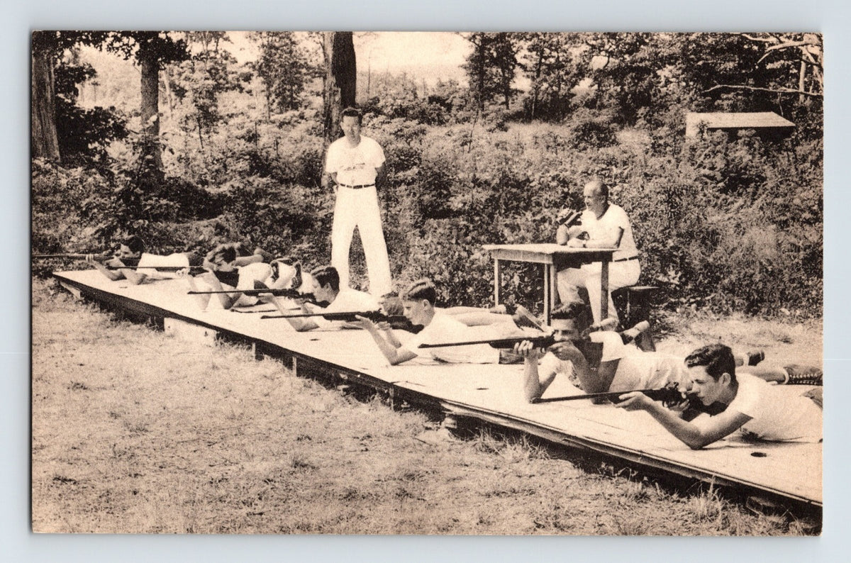 East Hampton Long Island Camp St Regis rifle range 1950s postcard