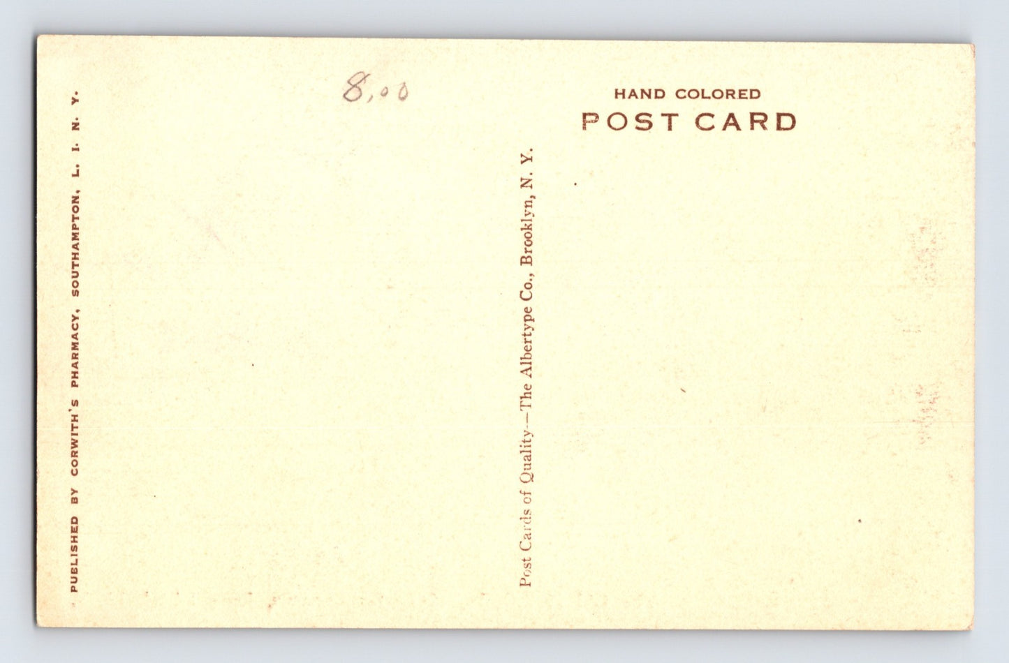 Southampton New York Long Island Hollyhock Residence 1930s Postcard Albertype