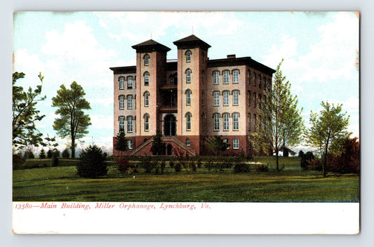 Lynchburg Virginia Miller Orphanage Home Pre-1907 Postcard Undivided