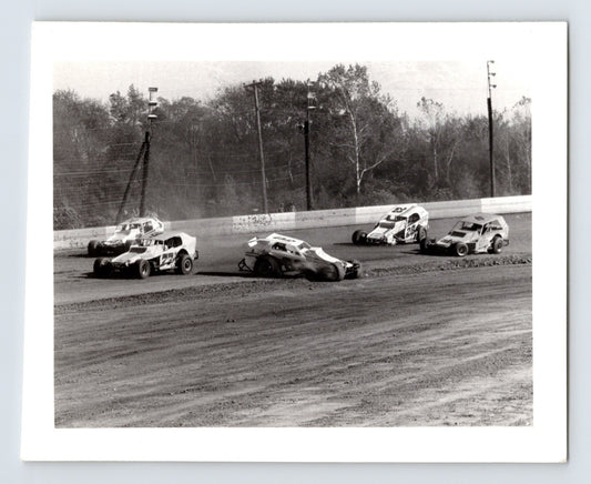 Nazareth Pennsylvania dirt track modified stock car race 1950s cars turn photo