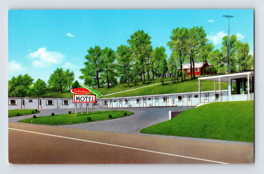 Corbin Kentucky Suburban Motel 1950s chrome postcard