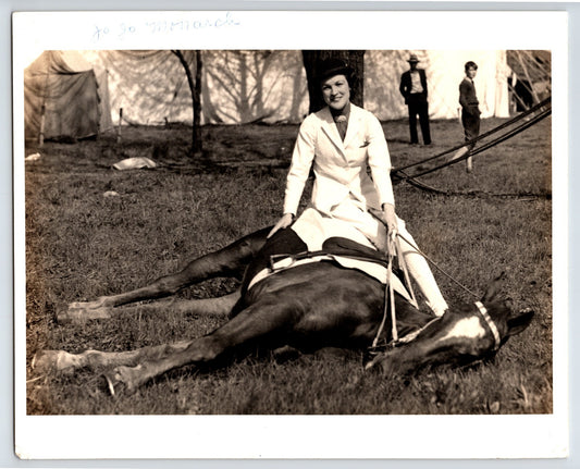 Cole Bros Circus 1940s Photo Lady Trainer Jojo Monarch 8 x 10