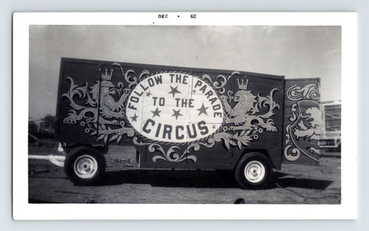 Kelly Miller Circus parade trailer Follow the Parade to the Circus Hugo Oklahoma 1958 photo