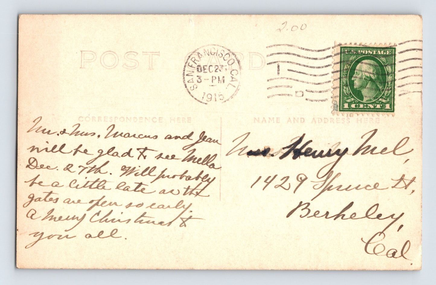 San Francisco California PPIE Joy Zone Amusement Park 1915 Postcard RPPC Posted