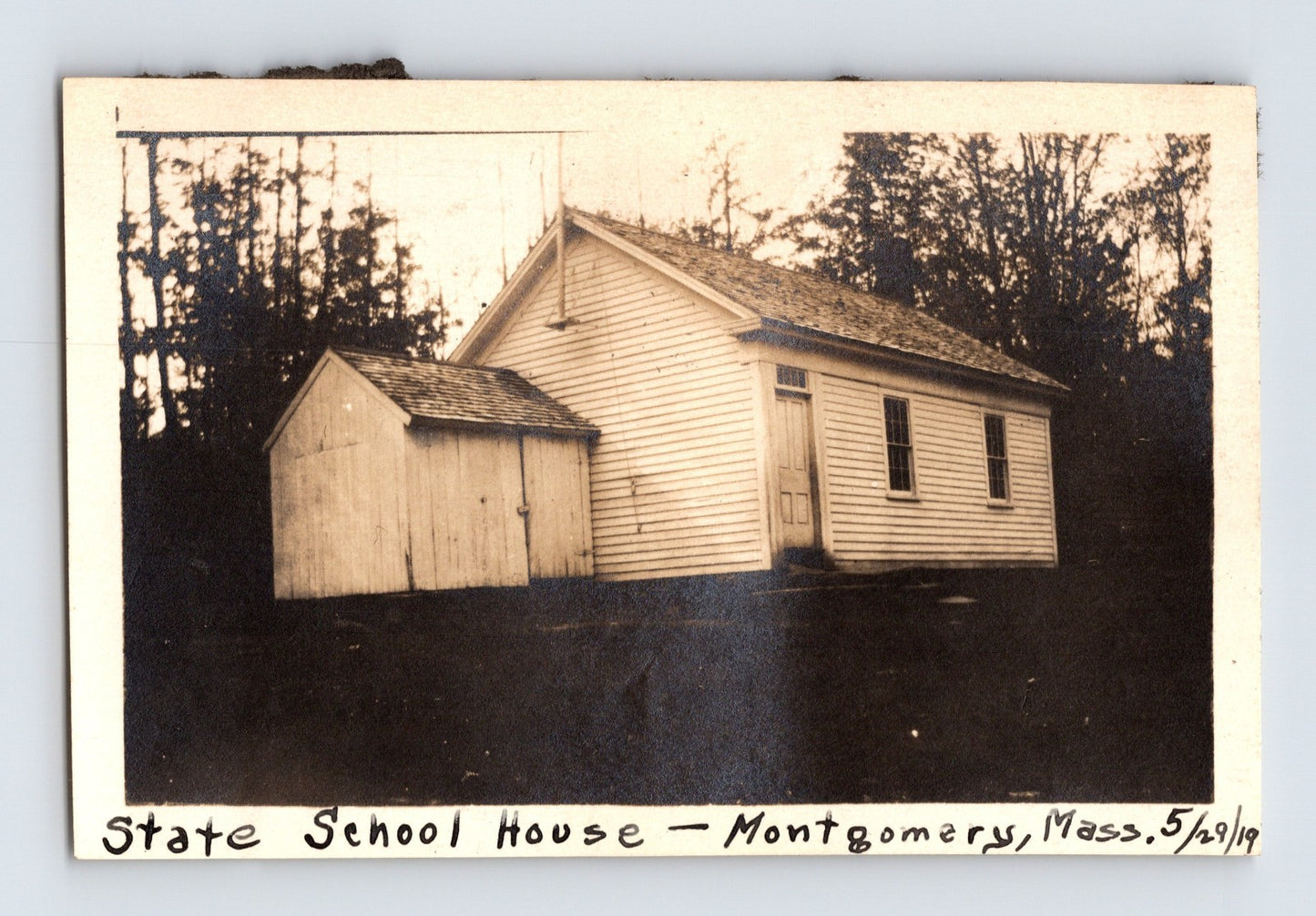 Montgomery Massachusetts State School House 1919 Photo - 2.75 x 4.25