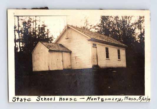 Montgomery Massachusetts State School House 1919 Photo - 2.75 x 4.25