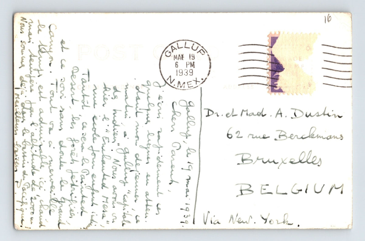 Navajo NationNative American Indian Woman Child Mullarky 1939 Postcard RPPC