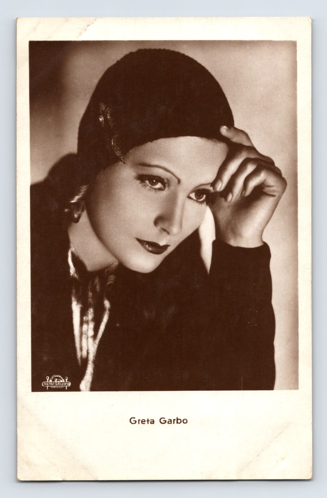 Greta Garbo Photo Postcard RPPC 1930s MGM Anag Iris Unposted