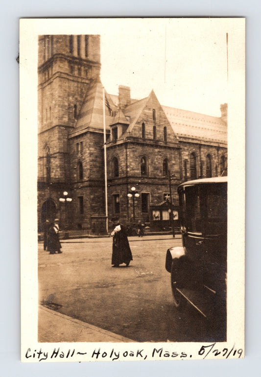 Holyoke Massachusetts City Hall 1919 Photo - 2.75 x 4.25