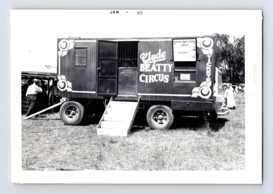 Clyde Beatty Circus 1965 Photo Ticket Wagon Trailer 3.5 x 5