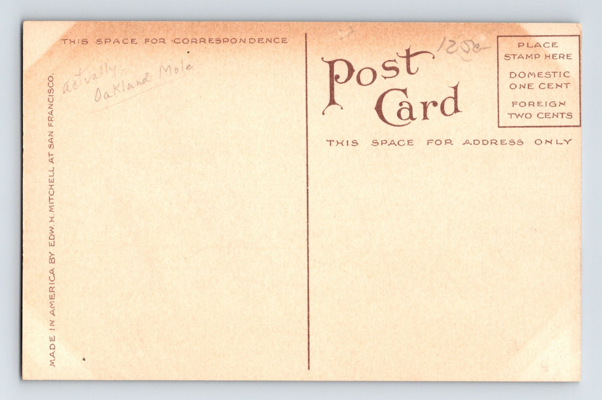 Berkeley California Key Route Ferry Terminal Railroad 1910s Postcard Unposted